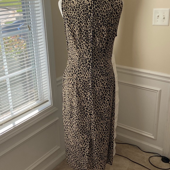 Sag Harbor Leopard Print Wrap Sleeveless Dress - Picture 9 of 14